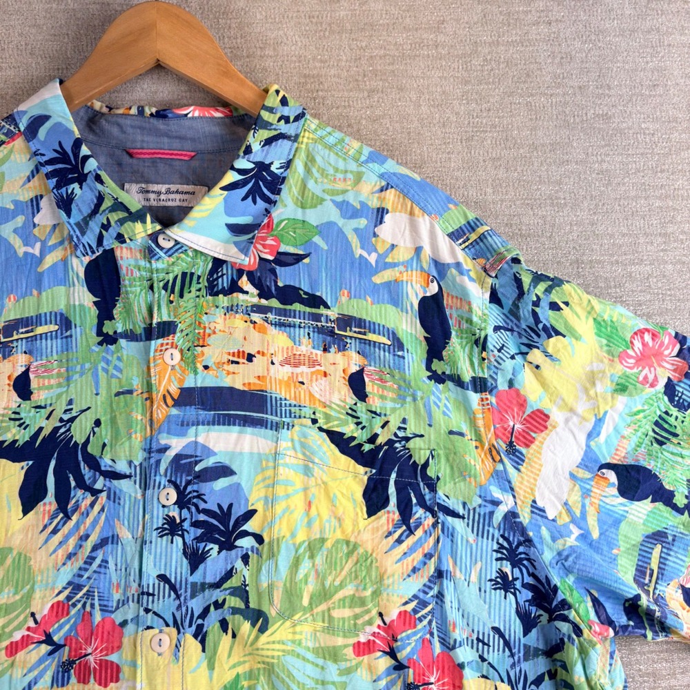 Tommy Bahama The Veracruz Cay Men 3XL Tropical Toucan Lenzing Viscose Camp Shirt